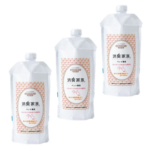 【セット販売】消臭家族　ペット専用　詰め替え用　330ｍｌ（3本）